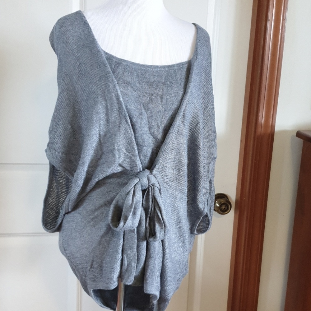 TED BAKER soft gray sweater dolman sleeves